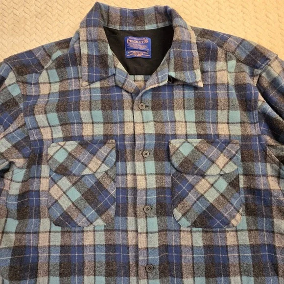 Pendleton Beach Boys Board Shirt Mens Large Loop Collar Plaid Limited Edition